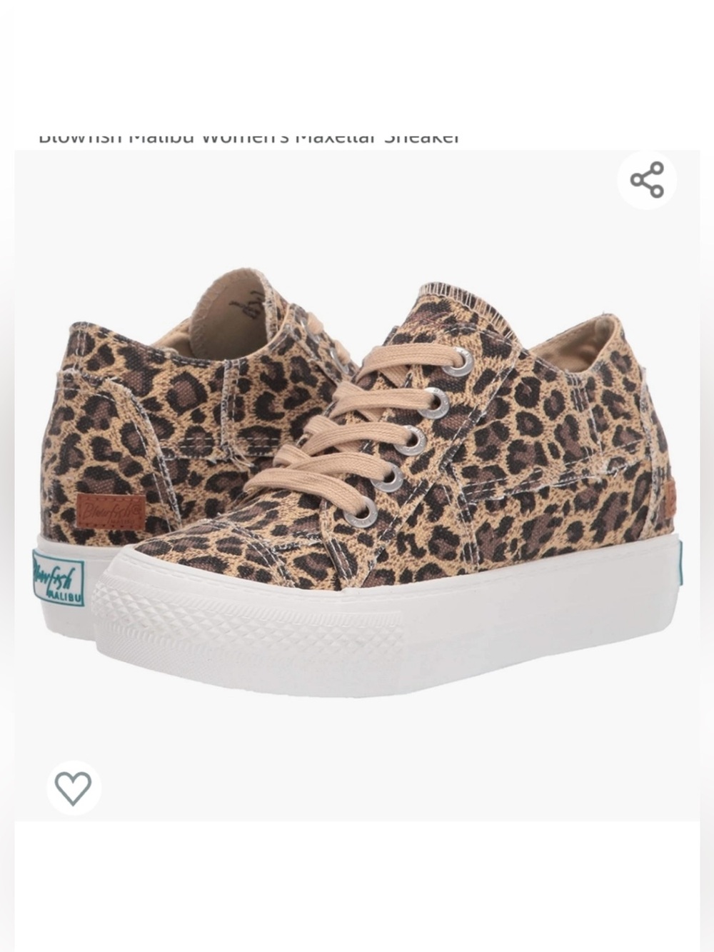 Blowfish Malibu leopard print canvas sneakers